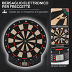 Electronic PP Dartboard with 6 Darts and Scoreboard, 44x39. 5x 2.2cm, Black