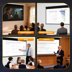 HOMCOM 100" 16:9 Motorized Projector Screen with Remote Control, 251x8x168 cm, White