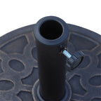 Round Umbrella Base for Ø38 and Ø48 mm Poles, in Resin and Steel, Ø45 cm, Bronze