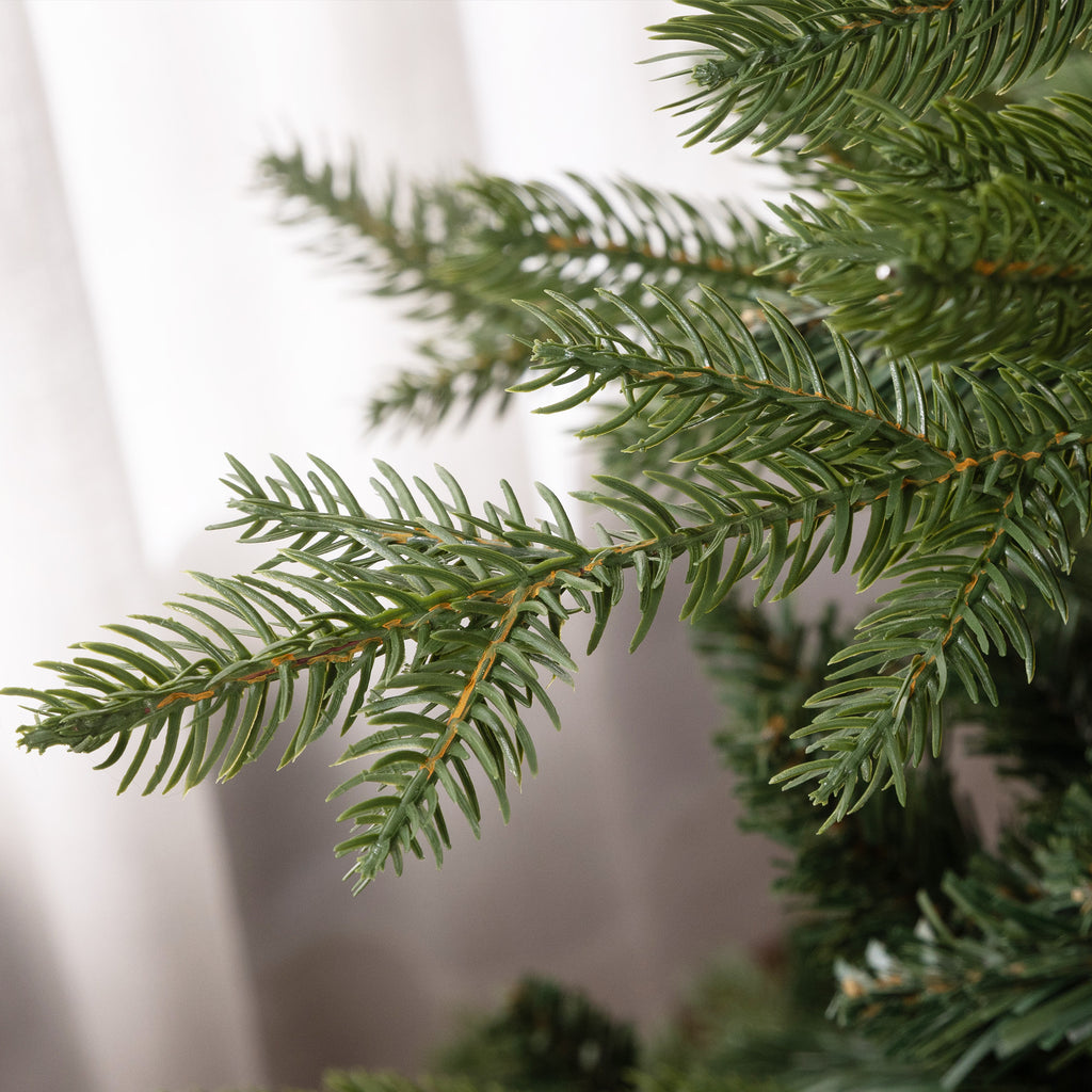 150cm Green Plastic Christmas Tree with Metal Base and 1309 Fireproof Branches