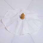 3x2.5 m Garden Umbrella with 8-Ribbed Wooden Pole, Made of Bamboo, Wood and Polyester, White - Borge' Group Limited