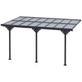 Outsunny 4.4x3m Adjustable Garden Pergola in Polycarbonate and Aluminum, Grey