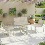 Outsunny Outdoor Sofa Set with Loveseat and 2 Armchairs, Green