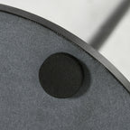 Freestanding Coat Rack with 6 Steel Disc Hooks and Slate Base, Black