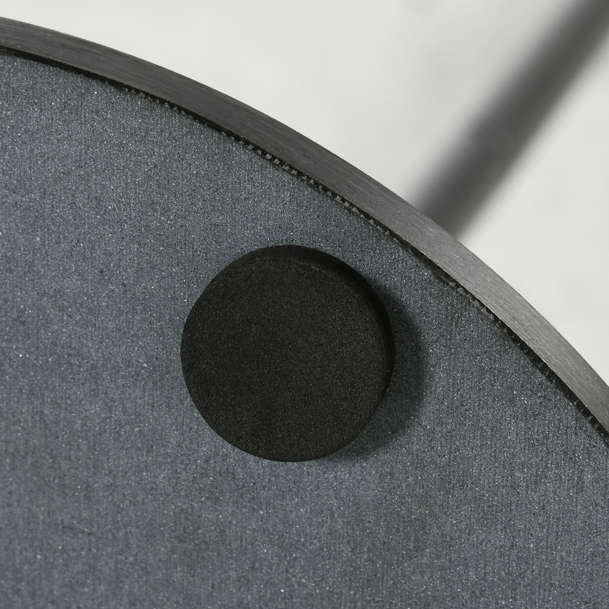 Freestanding Coat Rack with 6 Steel Disc Hooks and Slate Base, Black