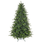 210cm Green Plastic Christmas Tree with Metal Base and 2445 Fireproof Branches