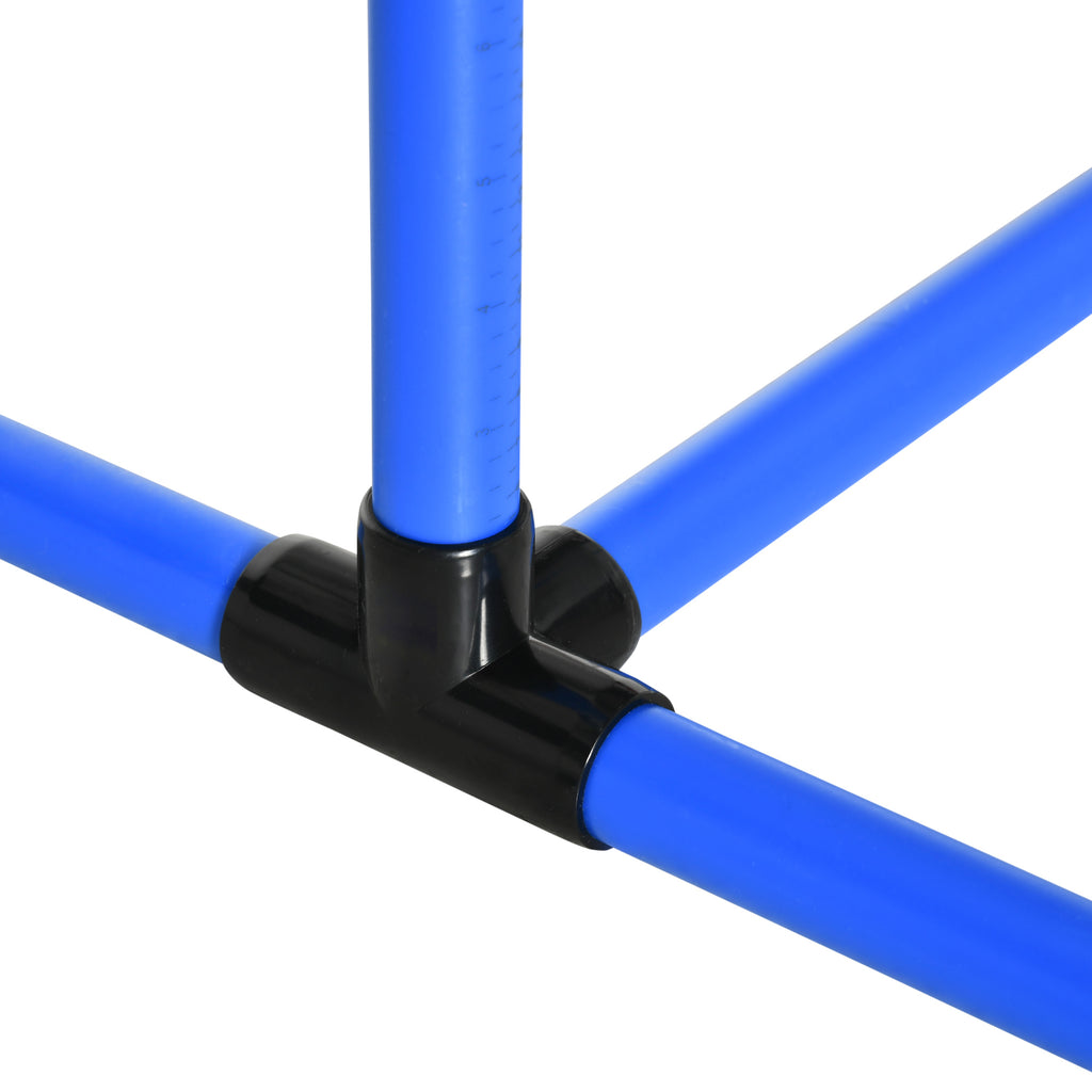 Set of 4 Agility Dog Training Hurdles with Adjustable Height and Carrying Bag Included, 99x65x94cm, Blue