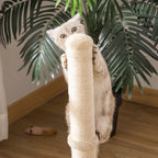 Cat Scratching Post with 60cm High Sisal Pole and Chipboard Base, Beige