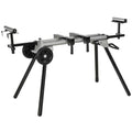 DURHAND Universal Extendable and Foldable Mitre Saw Stand, 150kg Capacity, Black and Silver