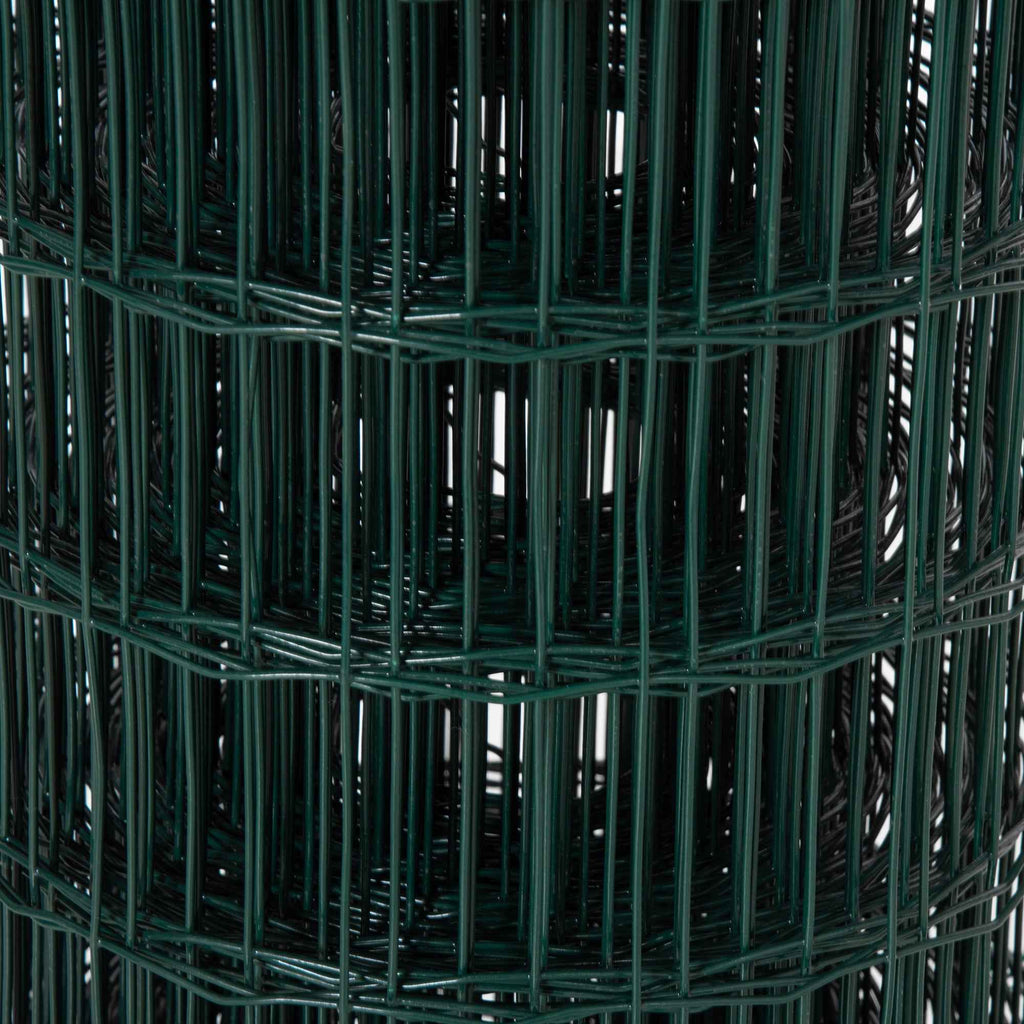 Outsunny Steel and PVC Fence Netting for Outdoor Spaces, 25m Roll and 1.7m Height, Green