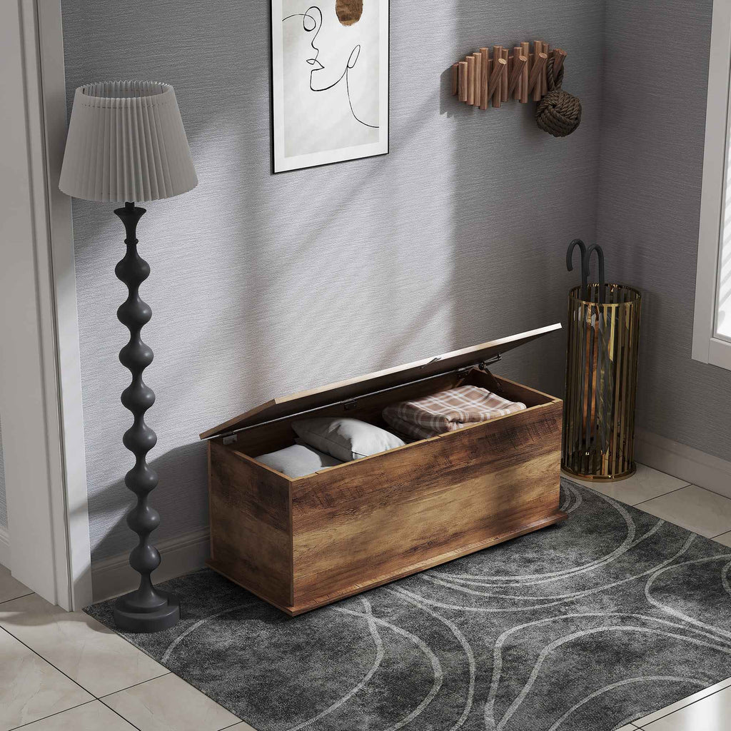 HOMCOM Multipurpose Wooden Storage Bench for Bedroom Entrance White 100x40x40cm
