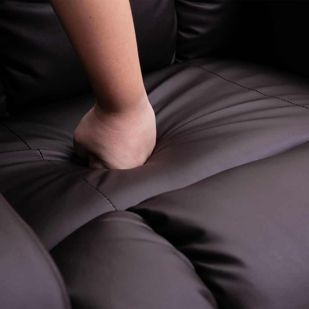 Homcom Campaign Relax Massive and heated with remote control, 85x94x104cm, fake brown leather - Borgè