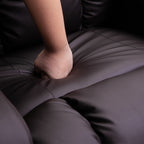 Homcom Campaign Relax Massive and heated with remote control, 85x94x104cm, fake brown leather - Borgè