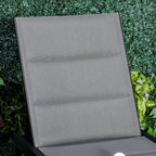 Outsunny 5-Level Reclining Garden Lounger with Padded Cover