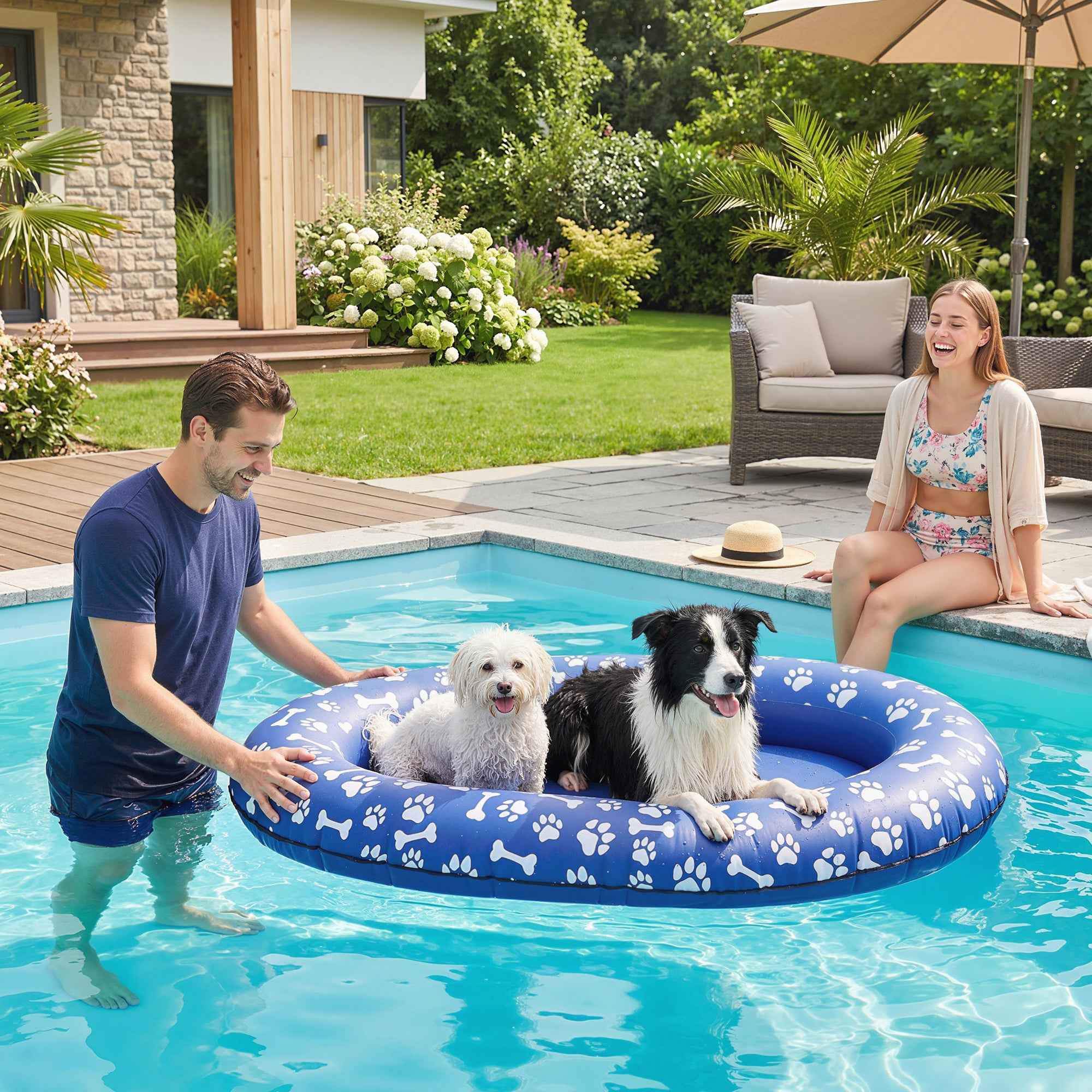 PawHut Inflatable Dog Float for Small and Medium Dogs