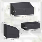 Outsunny 4-Piece Waterproof Garden Furniture Covers, Black