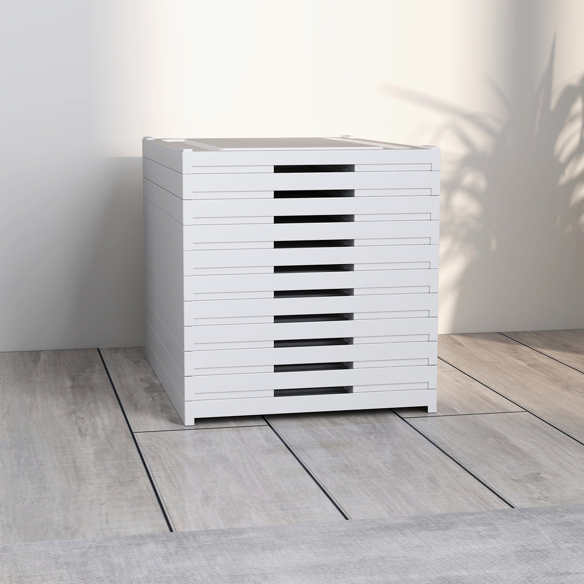 HOMCOM Slim Folding Shoe Rack with 10 Shoe Compartments, Space-Saving Shoe Cabinet with Transparent Panel, No Assembly Required, White