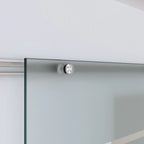 Internal Sliding Door in Frosted and Satin Glass with B3 Aluminum Track for Bathroom Kitchen Study Glass 205x 90x 0.8cm