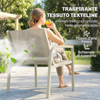 Outsunny Outdoor Sofa Set with Loveseat and 2 Armchairs, Green