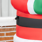 Inflatable Santa Claus with Gift, 3 LED Lights and Inflator Included, 77x68x184cm