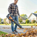 Outsunny 20V Cordless Leaf Blower, 900W Brushless Motor, 3 Speed Levels, Turbo Boost, Battery Charger