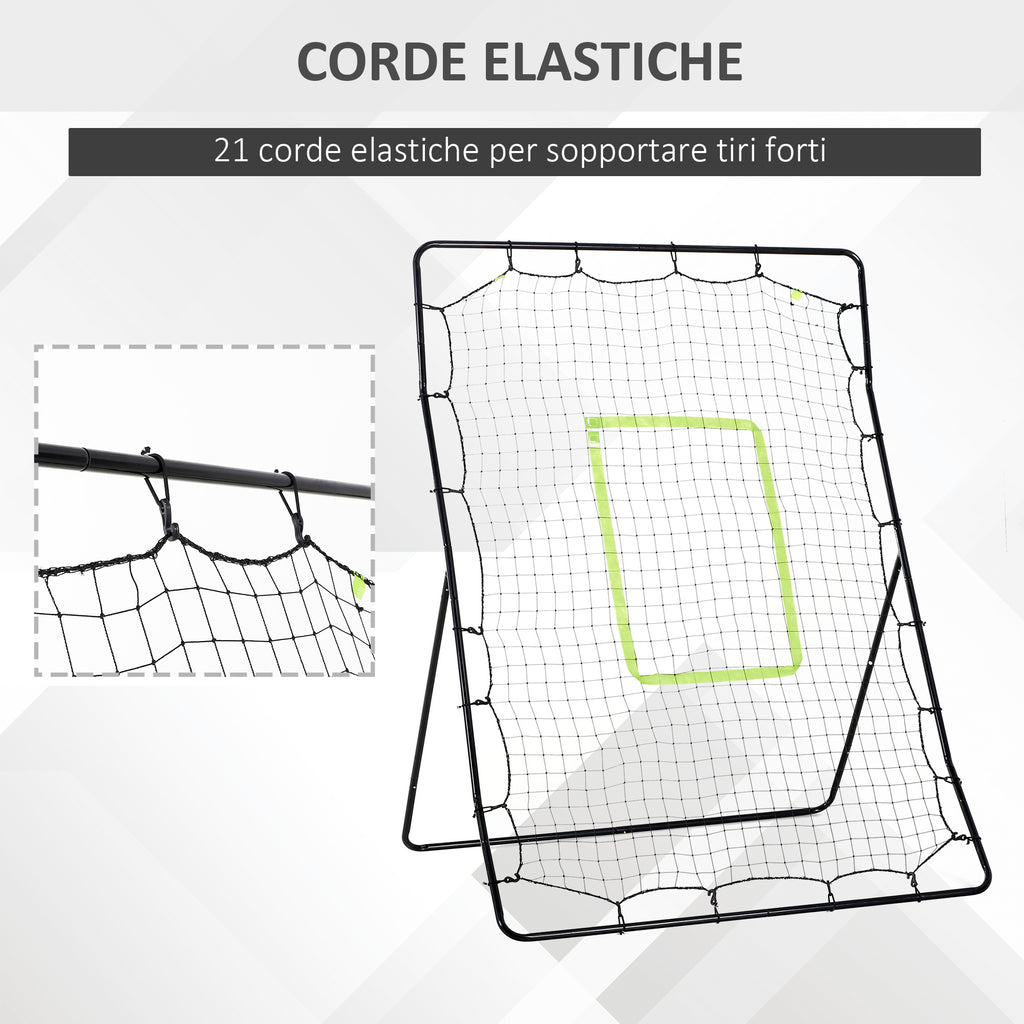 Foldable Football and Baseball Rebounder with Accuracy Zone, Made of PE and Metal, 123x90x174 cm, Black