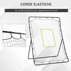 Foldable Football and Baseball Rebounder with Accuracy Zone, Made of PE and Metal, 123x90x174 cm, Black