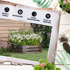 Outsunny Hexagonal Galvanized Steel Raised Garden Bed with Open Bottom, Brown