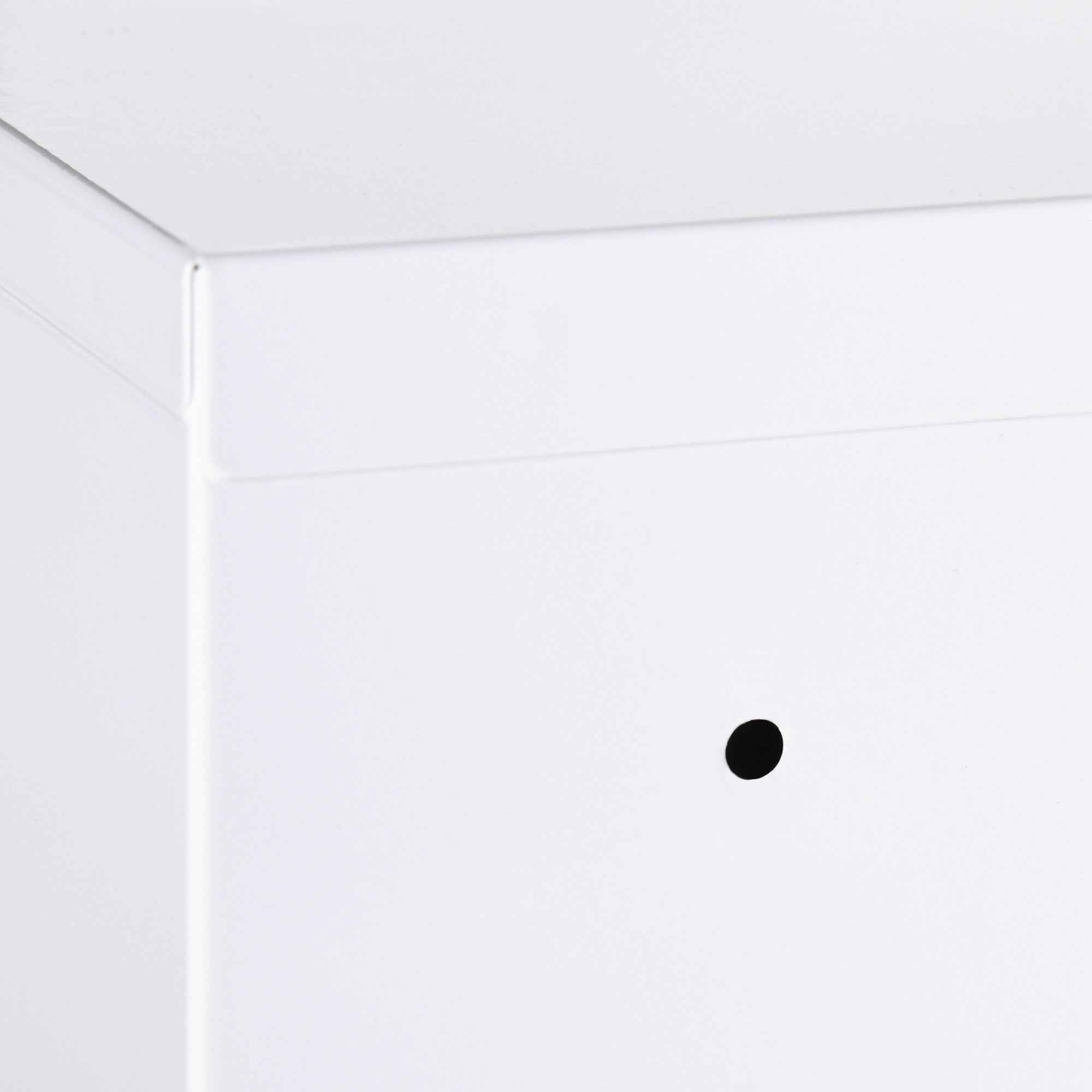kleankin 3-Shelf Medicine Cabinet with Lock and 2 Keys, Steel, 30x14x46 cm, White