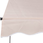 Outsunny 2x1.5m Outdoor Roller Awning with Crank and Adjustable Angle, Beige