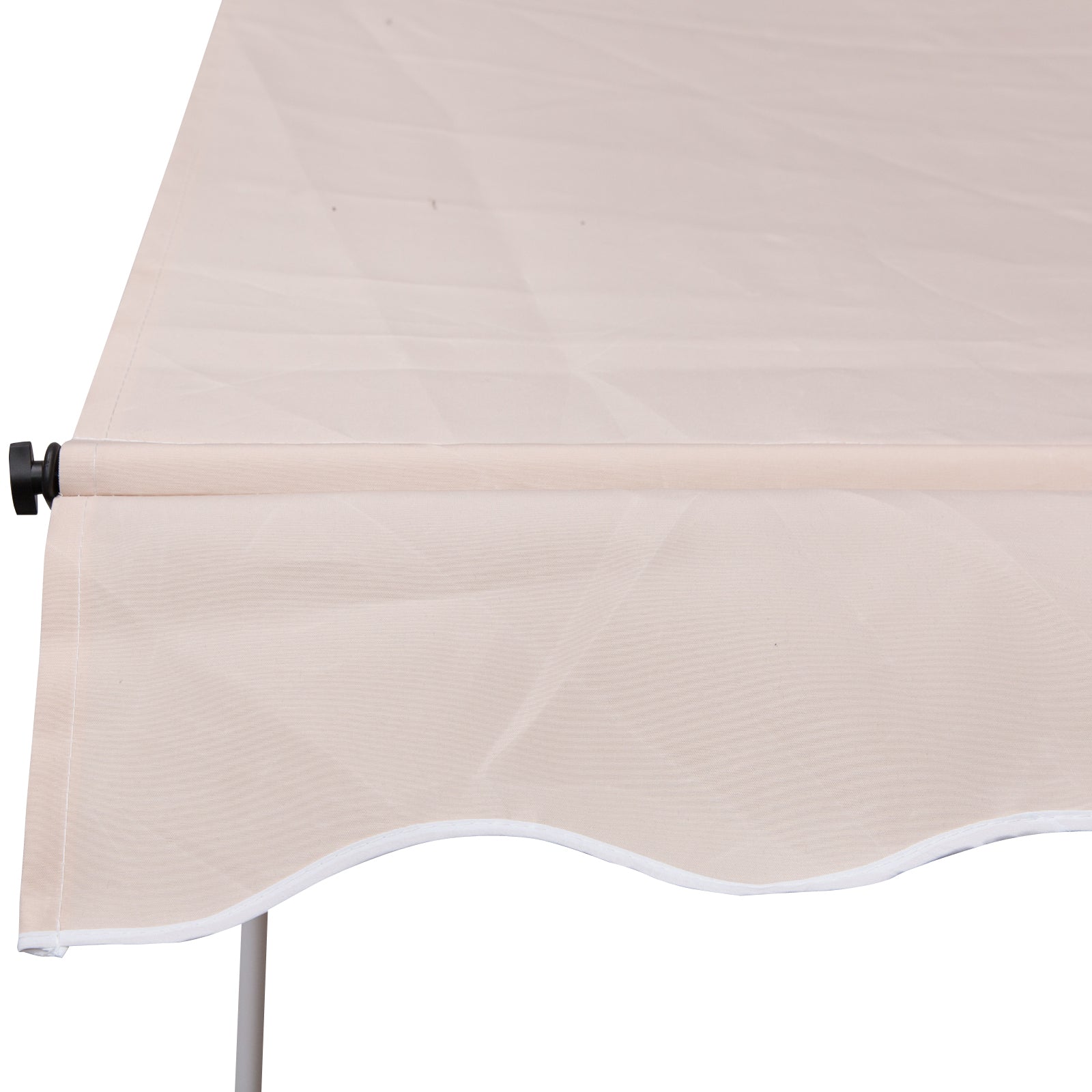 Outsunny 2x1.5m Outdoor Roller Awning with Crank and Adjustable Angle, Beige