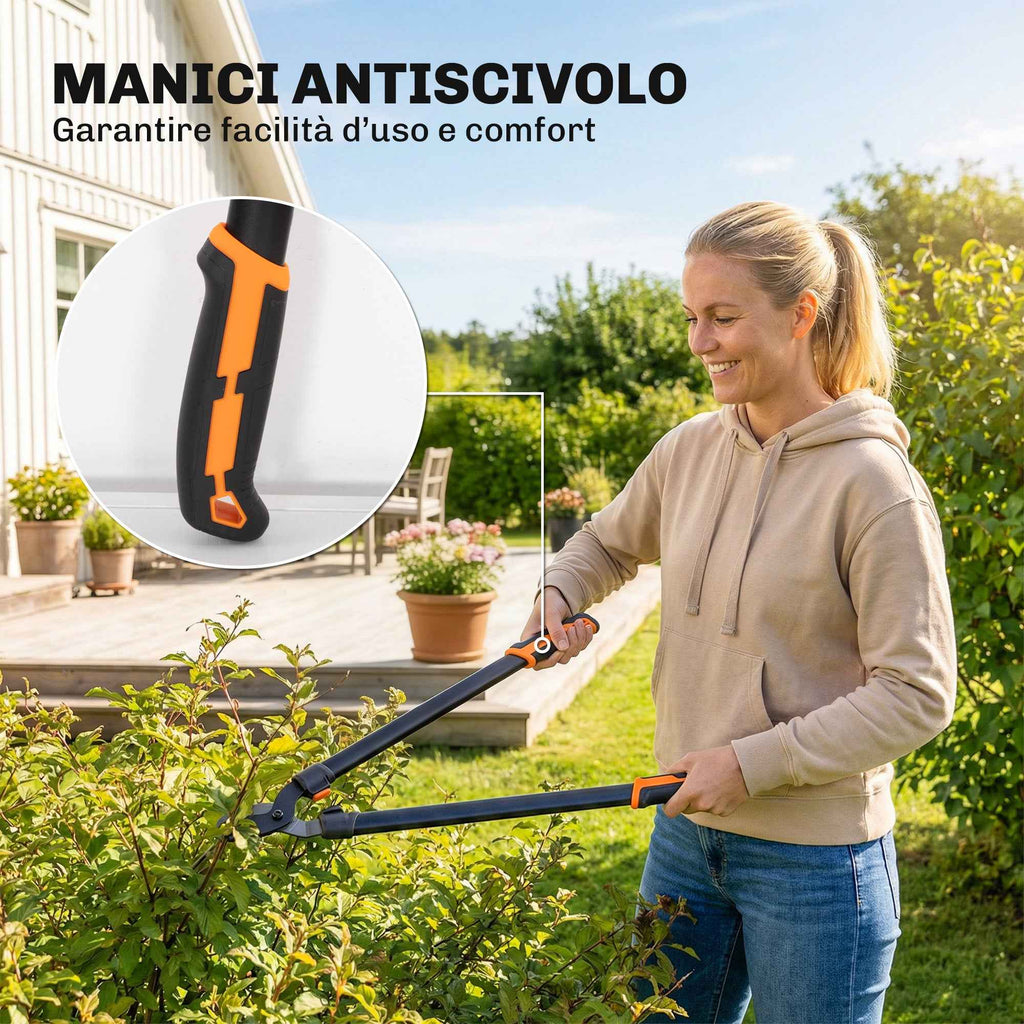 Outsunny 2-Piece Gardening Set with Loppers and Shears, with Soft Grip and Safety Lock