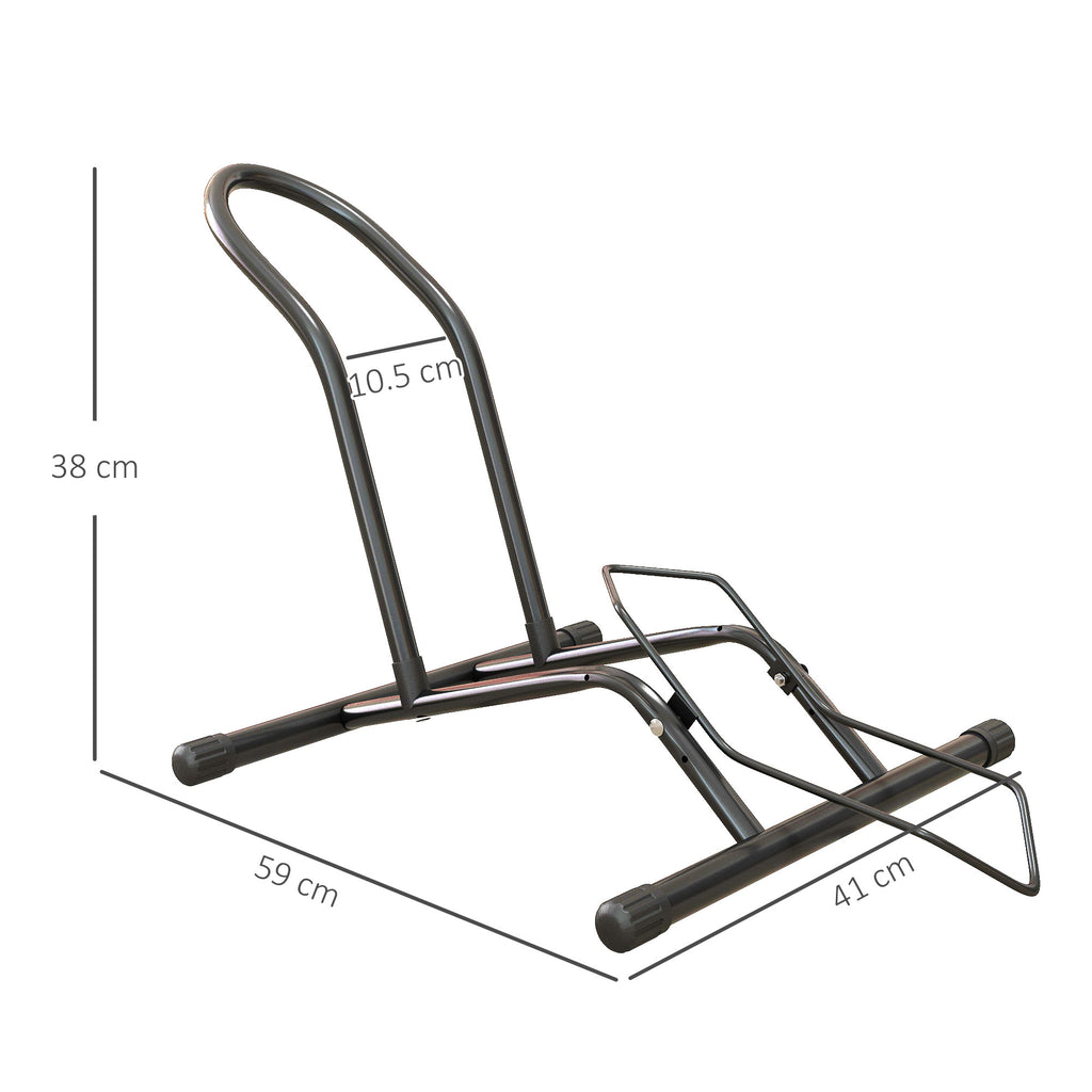 SPORTNOW Bike Rack for Tires < 8.5 cm in Steel, 59x41x38 cm, Black