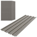 Outsunny Set of 12 Replacement Panels 129x45 cm for Garden Sheds in Grey Galvanized Steel