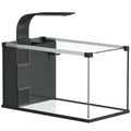PawHut Aquarium, 24L Tempered Glass with Filter, LED Light and Water Pump