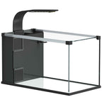 PawHut Aquarium, 24L Tempered Glass with Filter, LED Light and Water Pump