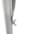 3-Tier Adjustable Height Railing Table with Hooks, Metal, 60x56.5x45 cm, White - Borge' Group Limited