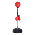 Height Adjustable Floor Punching Ball with Boxing Gloves and Fillable Base, 43x43x126-144 cm, Red