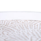 Round Coffee Table with Raised Edge, Wooden, Φ40x40.5cm - White and Gold