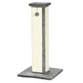 Scratching Post for Cats with Ball, Sisal Pole and Plush Cover, 41x41x81 cm, Gray