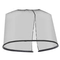 Mosquito Net for Umbrella 3x3 m Adjustable Dense Mesh with Zipper Opening, Black - Borgè