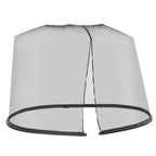 Mosquito Net for Umbrella 3x3 m Adjustable Dense Mesh with Zipper Opening, Black - Borgè