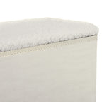 3-Step Dog Stairs with Storage Compartment, Foldable and Washable, 40x54x48 cm, White