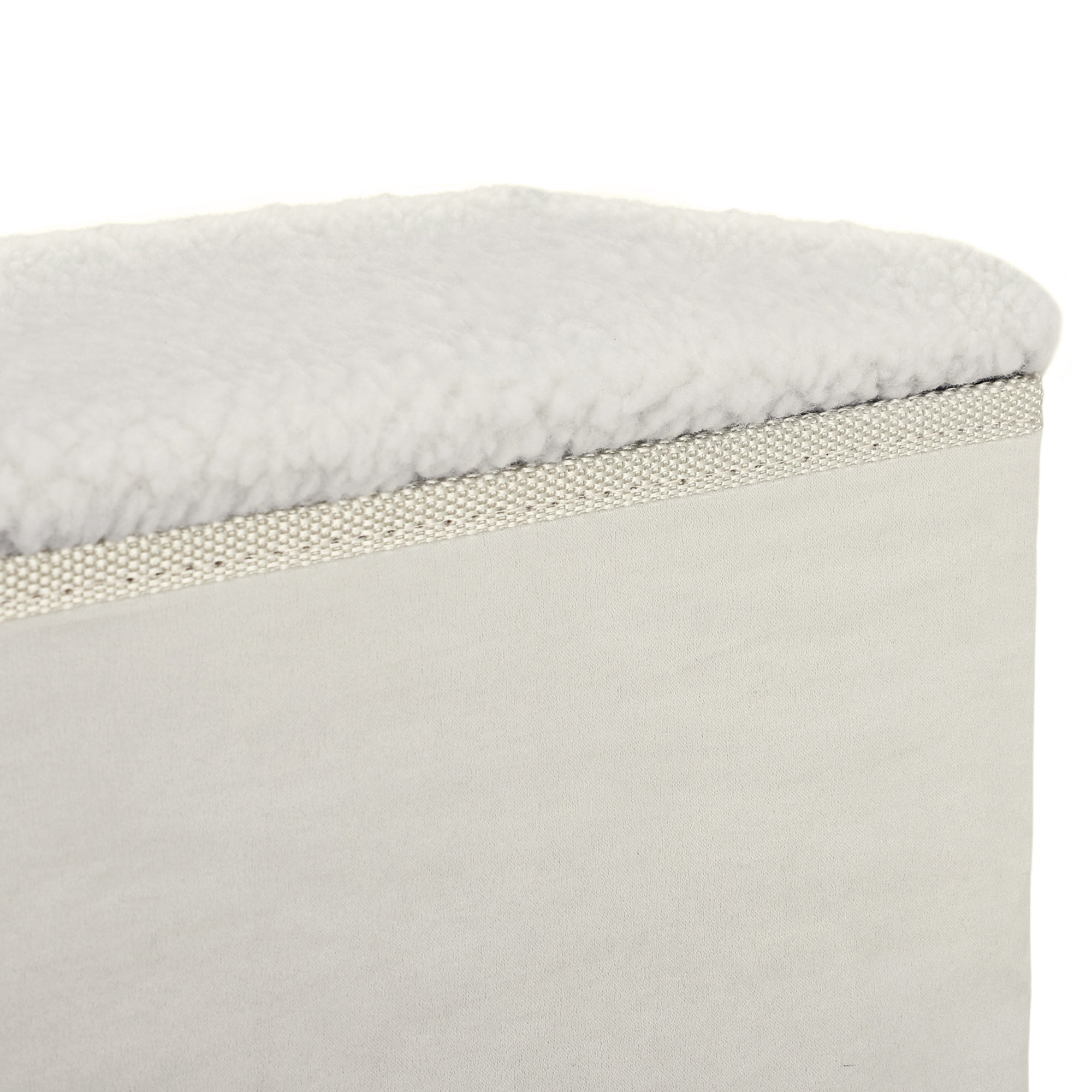 3-Step Dog Stairs with Storage Compartment, Foldable and Washable, 40x54x48 cm, White