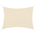 Outsunny 4 x 6m Rectangular Sun Shade Sail, 185g HDPE UV Protection Awning, Cream