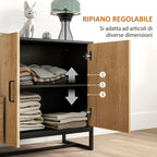 Modern Sideboard with 3 Drawers and a Kitchen Cabinet 2 Soft-Close Doors with Adjustable Shelf