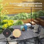Outsunny Square Umbrella Base Fillable with Sand or Water up to 25kg, Black