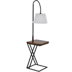 Modern Floor Lamp with Wireless Charger and Flexible Head for Living Room, Bedroom and Office, 36x36x165 cm