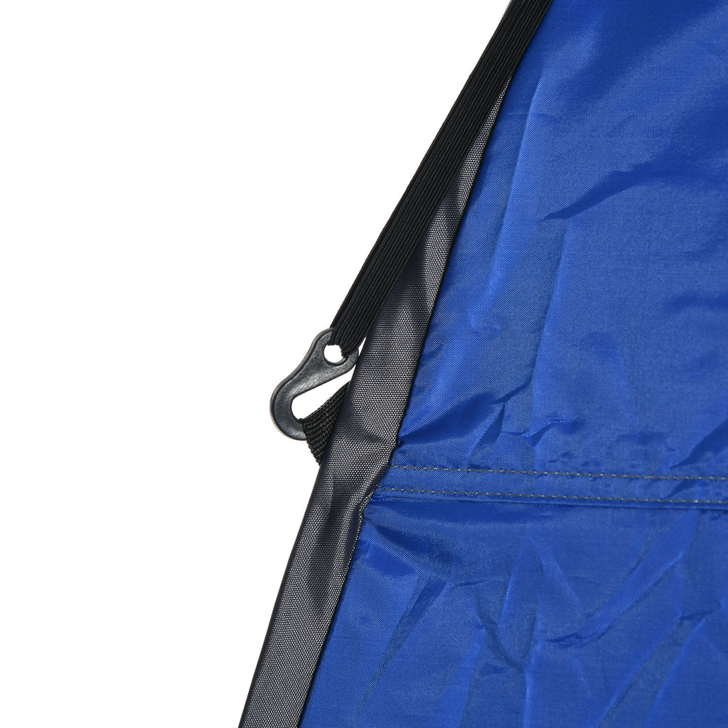 Camping and Beach Shower Tent with Zipper Door and Transport Bag, 126x124x189 cm, Dark Blue