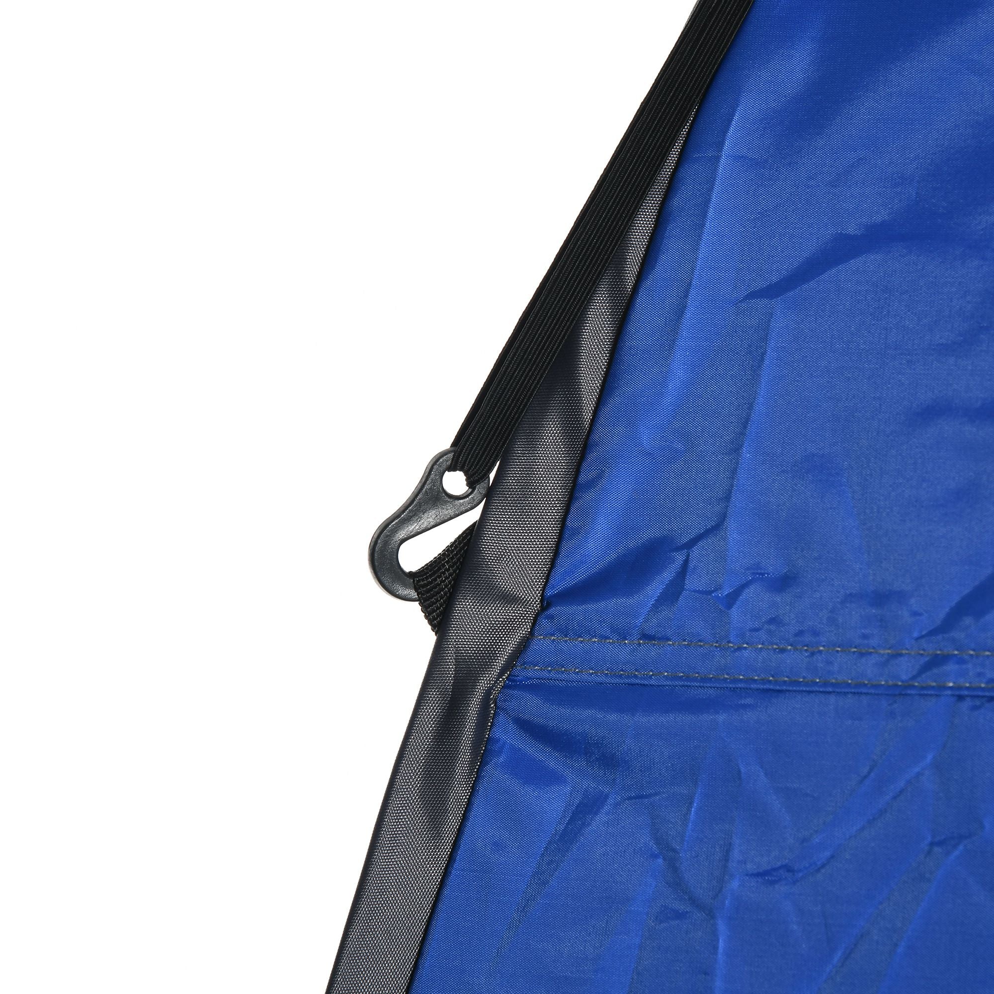 Camping and Beach Shower Tent with Zipper Door and Transport Bag, 126x124x189 cm, Dark Blue